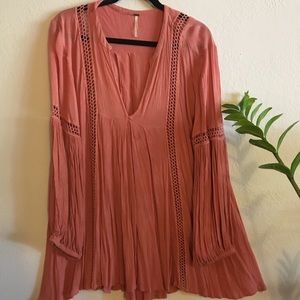 Free People Long Sleeve Coral Tunic